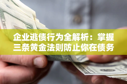 北京企业逃债行为全解析：掌握三条黄金法则防止你在债务乱局中“踩雷”